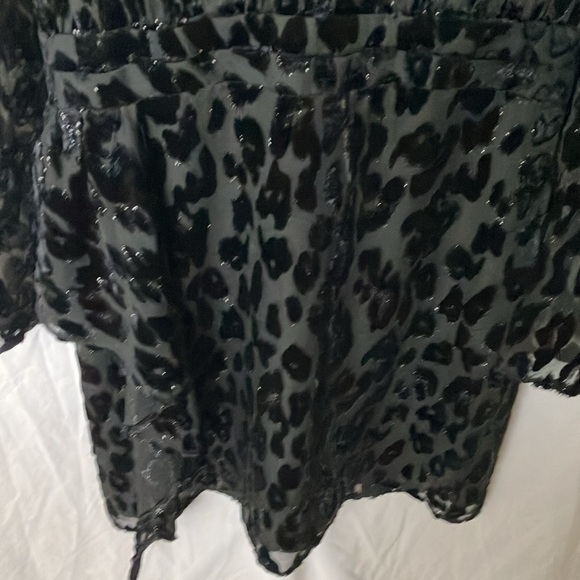 Express: Black on Black Cheetah Print Shimmer Dress- S - Picture 4 of 16